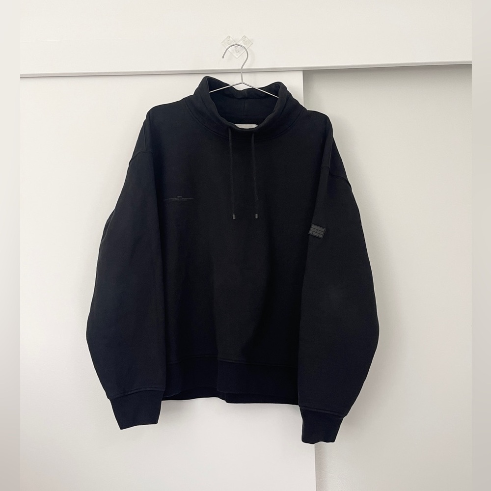 Frame Men’s Mock Neck SweatShirt Hoodie Pullover Sweater size Large Black